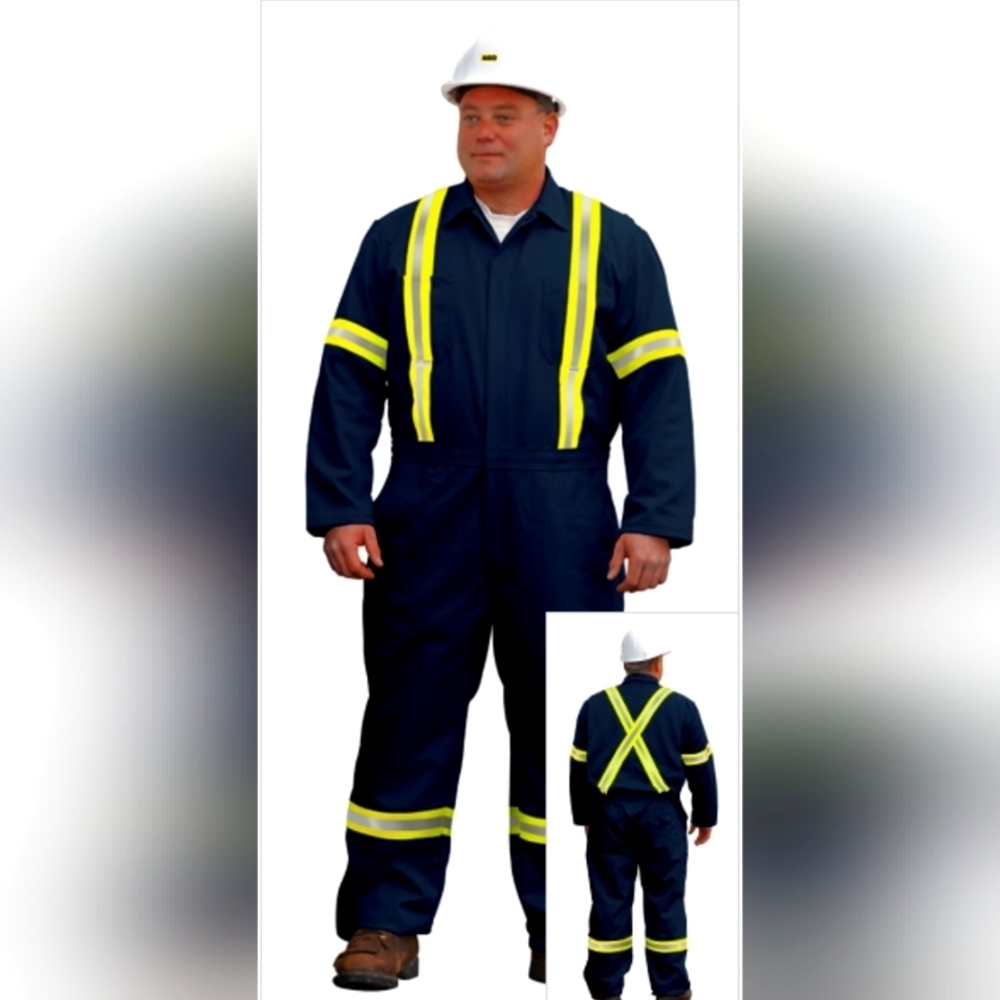 AGO Flame Resistant Men's Blue Workwear Safety Coveralls Size 50 NWOT